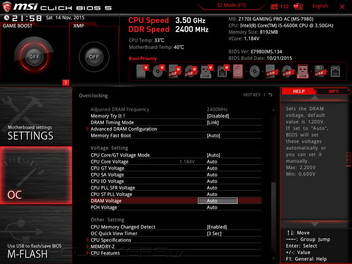 MSI Z170I Gaming Pro AC