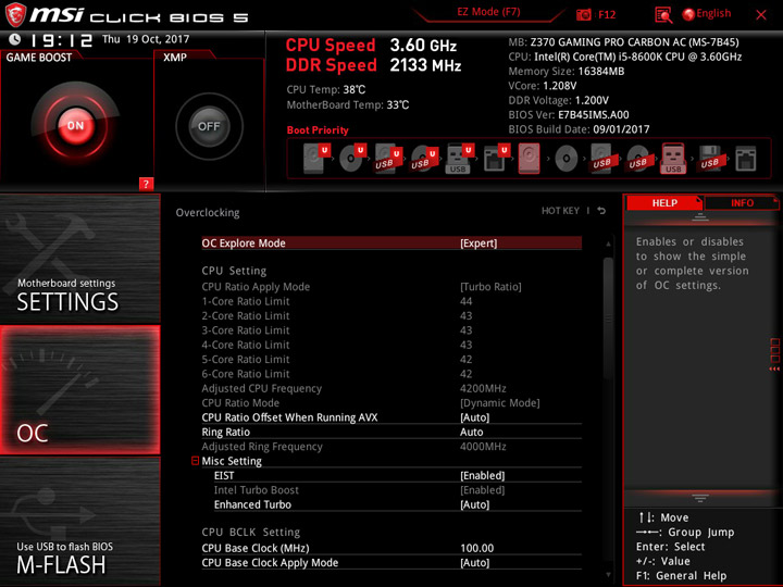 MSI Z370 Gaming Pro Carbon AC