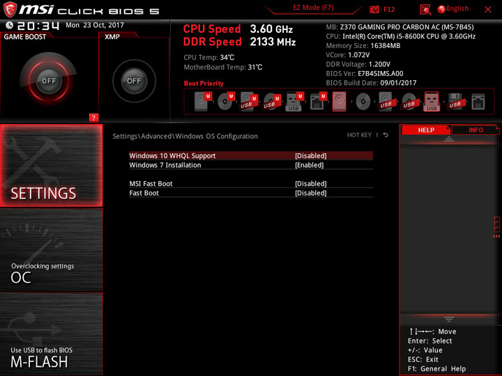 MSI Z370 Gaming Pro Carbon AC