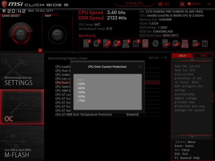 MSI Z370 Gaming Pro Carbon AC