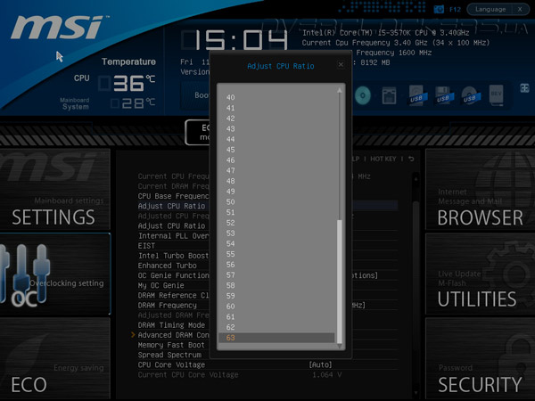 UEFI Setup MSI Z77A-G43