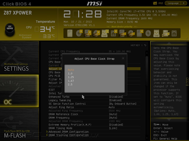 UEFI Setup MSI Z87 ХPower