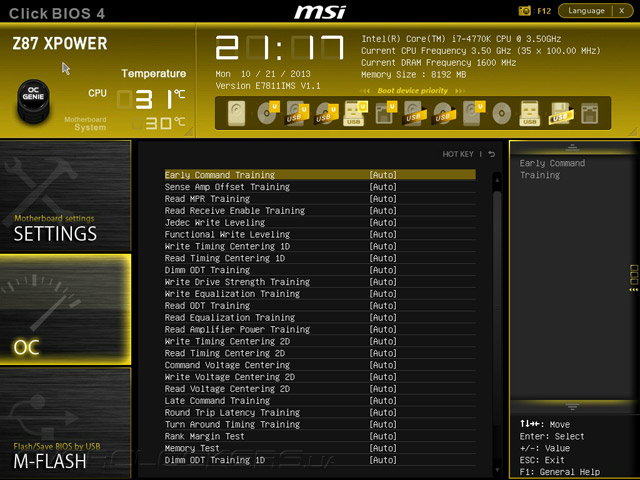 UEFI Setup MSI Z87 ХPower