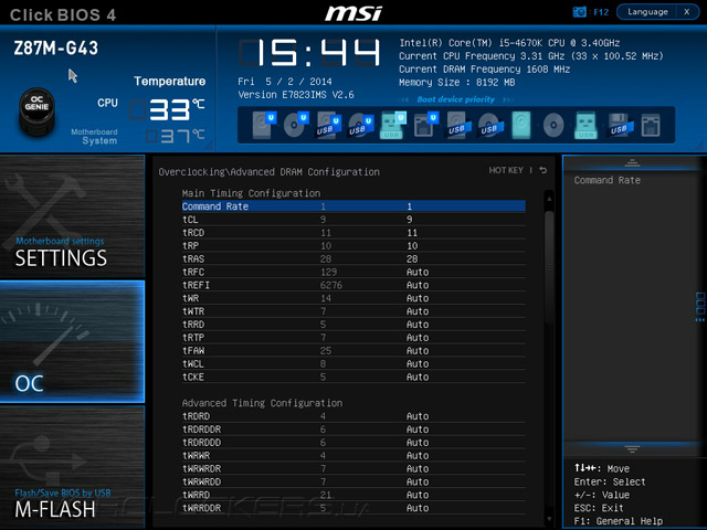 Разгон MSI Z87M-G43