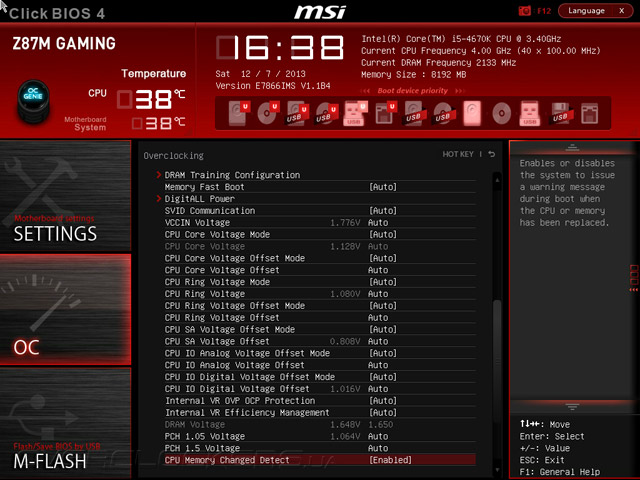 Разгон MSI Z87M Gaming