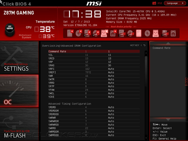 Разгон MSI Z87M Gaming