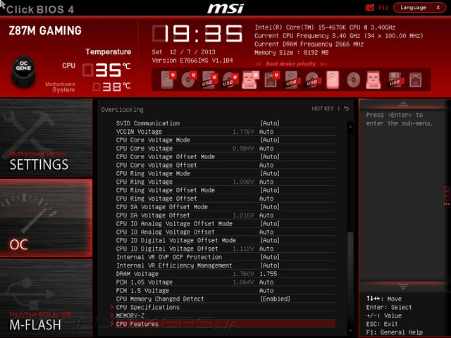 Разгон MSI Z87M Gaming