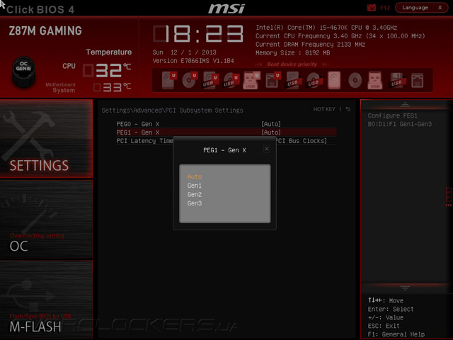 UEFI Setup MSI Z87M Gaming