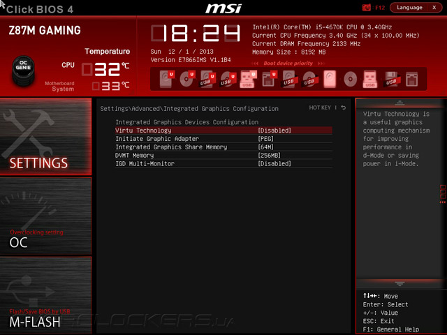 UEFI Setup MSI Z87M Gaming