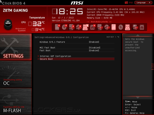 UEFI Setup MSI Z87M Gaming