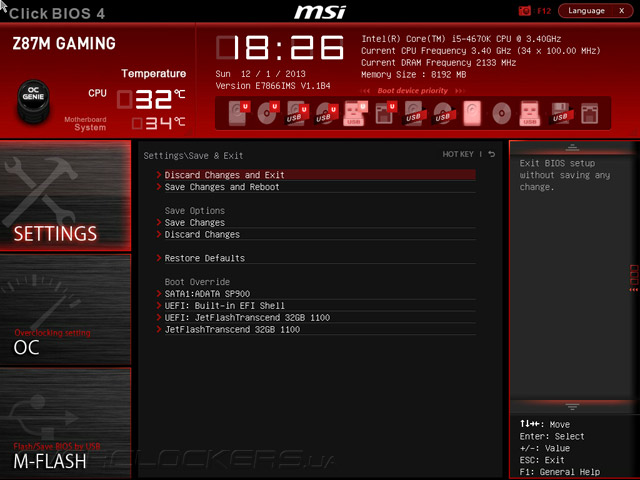 UEFI Setup MSI Z87M Gaming