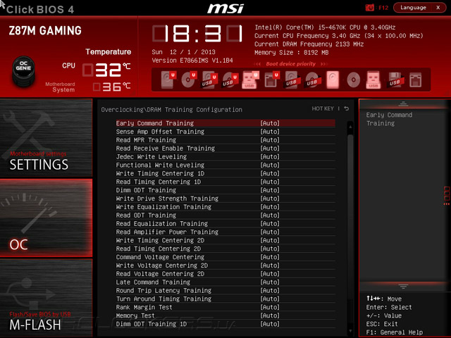 UEFI Setup MSI Z87M Gaming