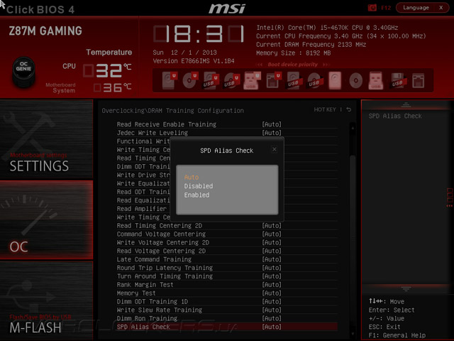 UEFI Setup MSI Z87M Gaming