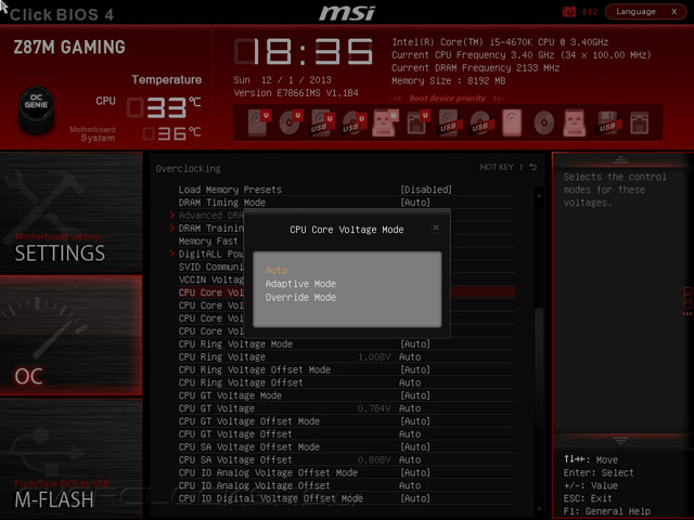 UEFI Setup MSI Z87M Gaming