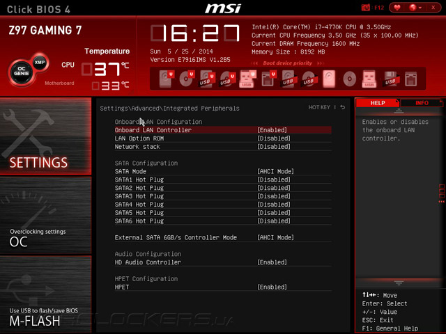 UEFI Setup MSI Z97 Gaming 7