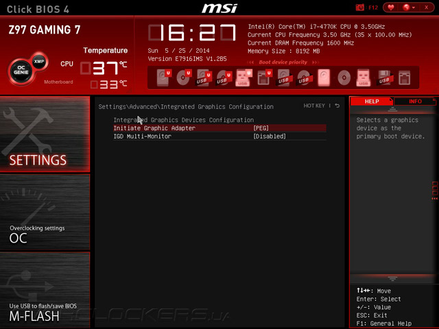 UEFI Setup MSI Z97 Gaming 7