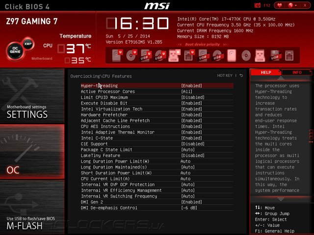 UEFI Setup MSI Z97 Gaming 7