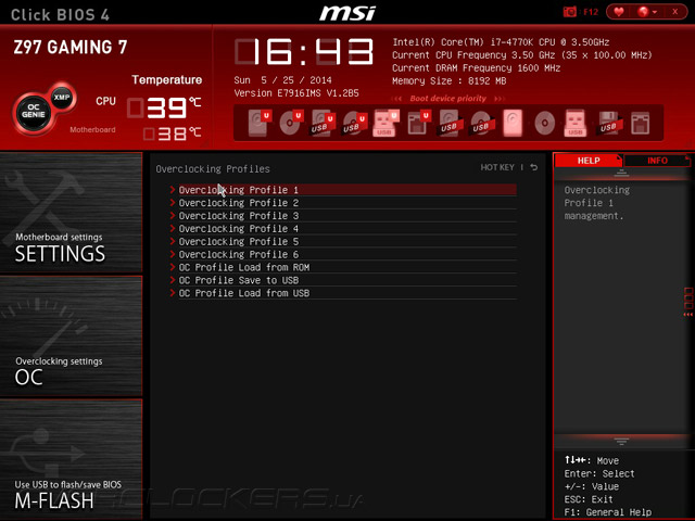 UEFI Setup MSI Z97 Gaming 7