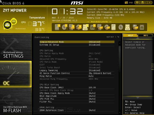 Разгон MSI Z97 MPOWER