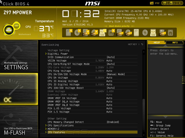 Разгон MSI Z97 MPOWER