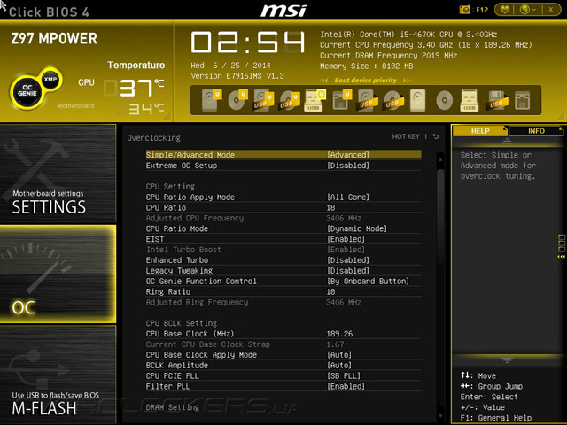 Разгон MSI Z97 MPOWER