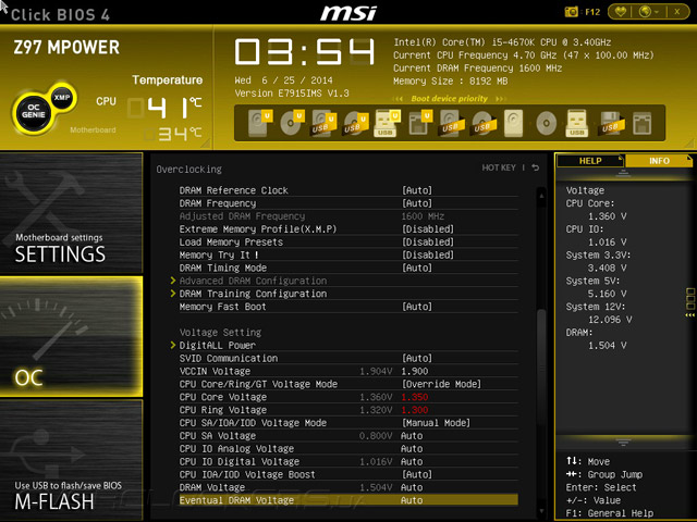 Разгон MSI Z97 MPOWER