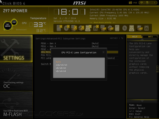 UEFI Setup MSI Z97 MPOWER