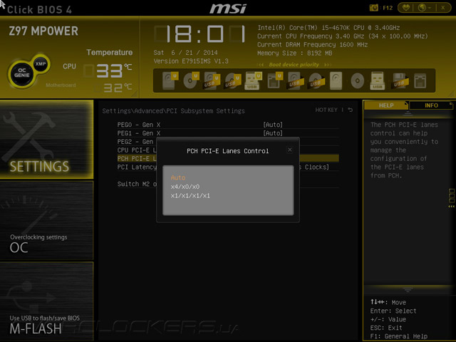 UEFI Setup MSI Z97 MPOWER