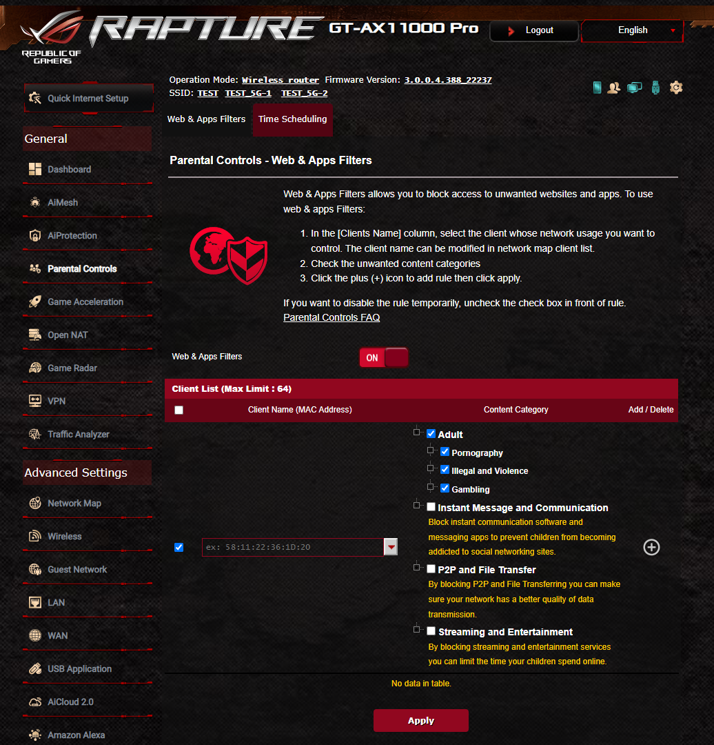 ASUS ROG Rapture GT-AX11000 Pro