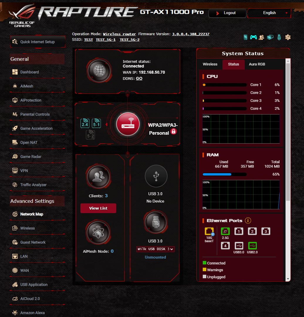 ASUS ROG Rapture GT-AX11000 Pro