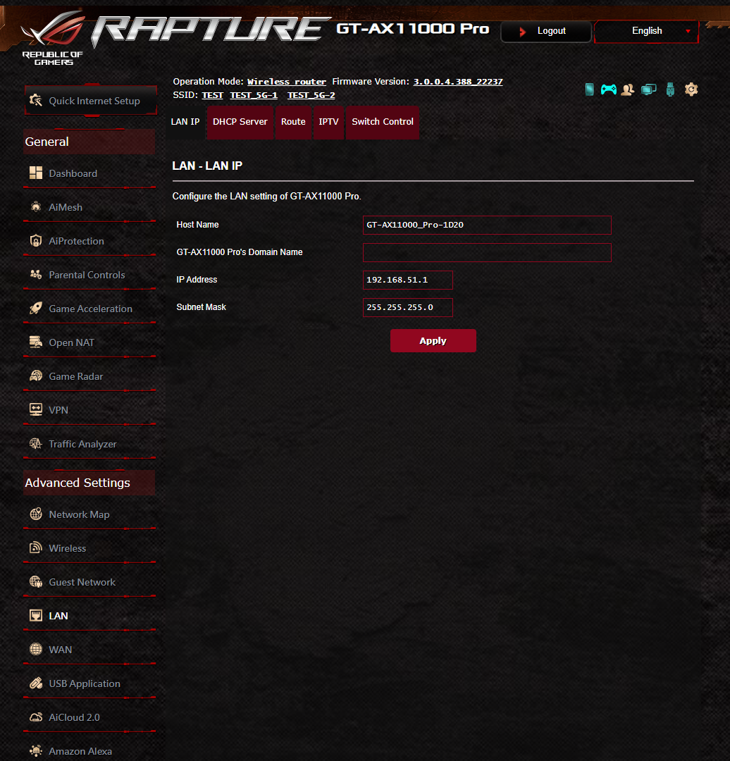 ASUS ROG Rapture GT-AX11000 Pro