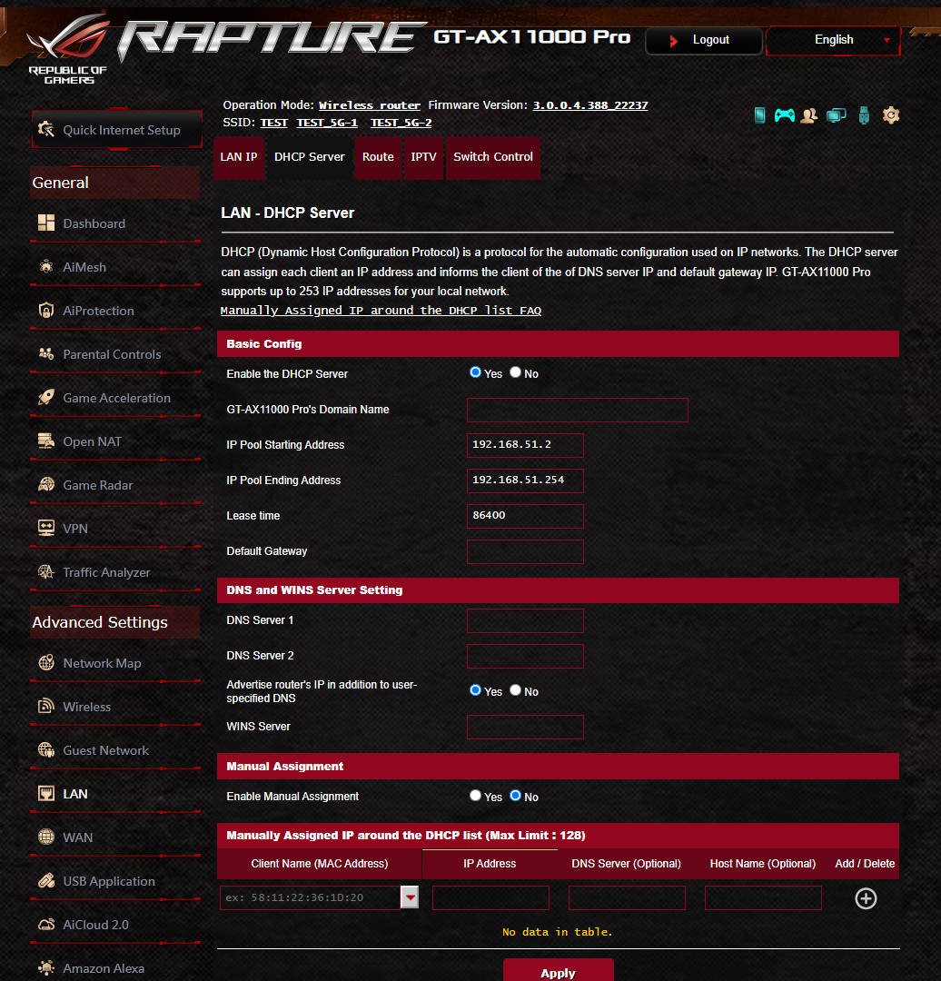 ASUS ROG Rapture GT-AX11000 Pro