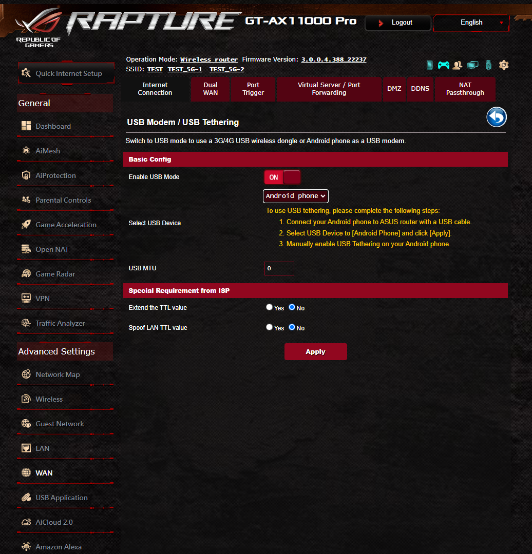 ASUS ROG Rapture GT-AX11000 Pro