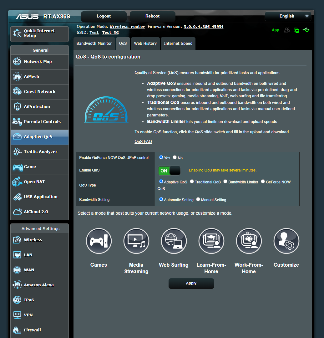 Обзор и тестирование беспроводного маршрутизатора ASUS RT-AX86S с  поддержкой Wi-Fi 6 / Overclockers.ua