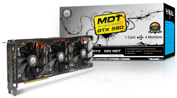 Видеокарта KFA2 MDT X4 GeForce GTX 580 EX OC