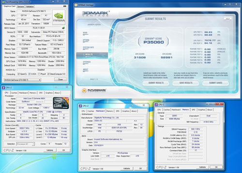 Zotac GeForce GTX 560 Ti прошла 3DMark Vantage на частоте 1678 МГц