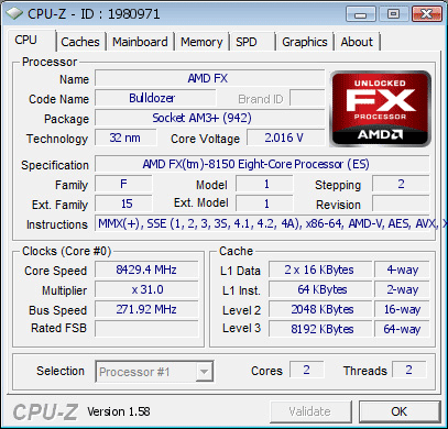 AMD FX-8150 бьет мировой рекорд частоты процессора