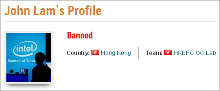 John Lam banned