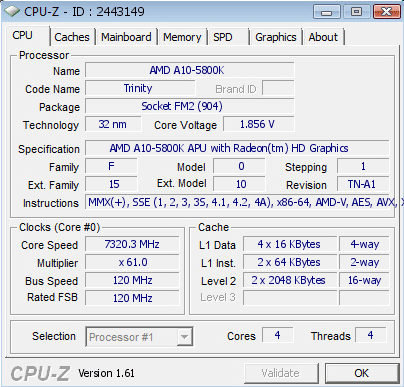 Разгон AMD A10-5800K