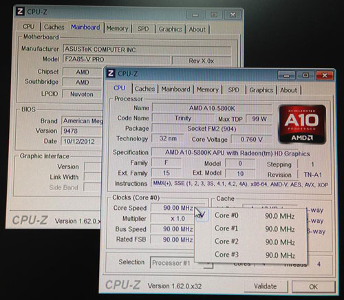 даунклокинг APU A10-5800K