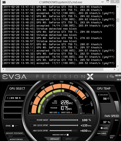 GeForce GTX 750 Ti - майнинг