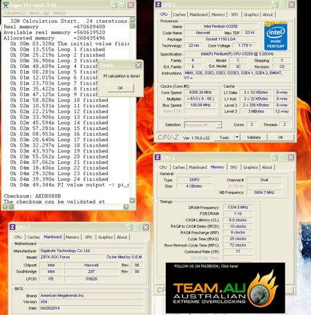 Gigabyte Z97 — Pentium AE Beat the Heat Challenge