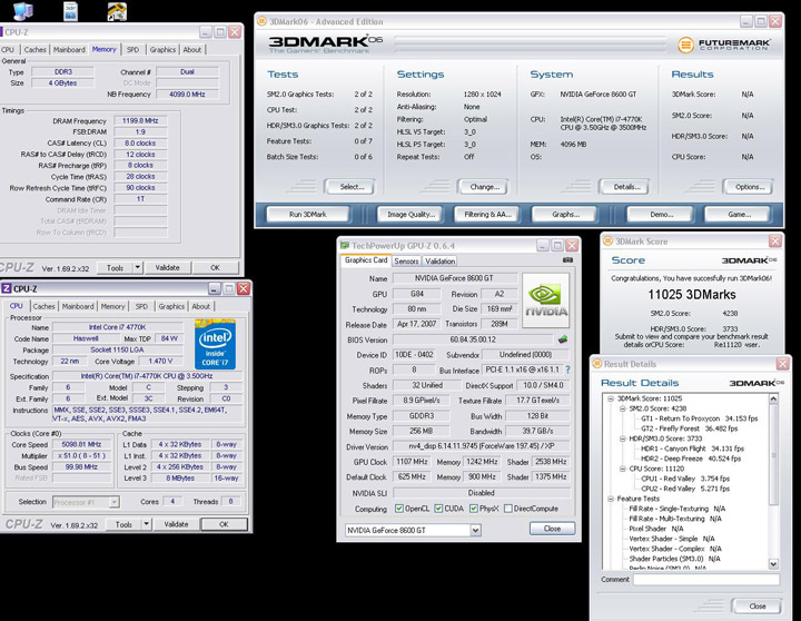 Vadimua — 3DMark06 на GeForce 8600 GT