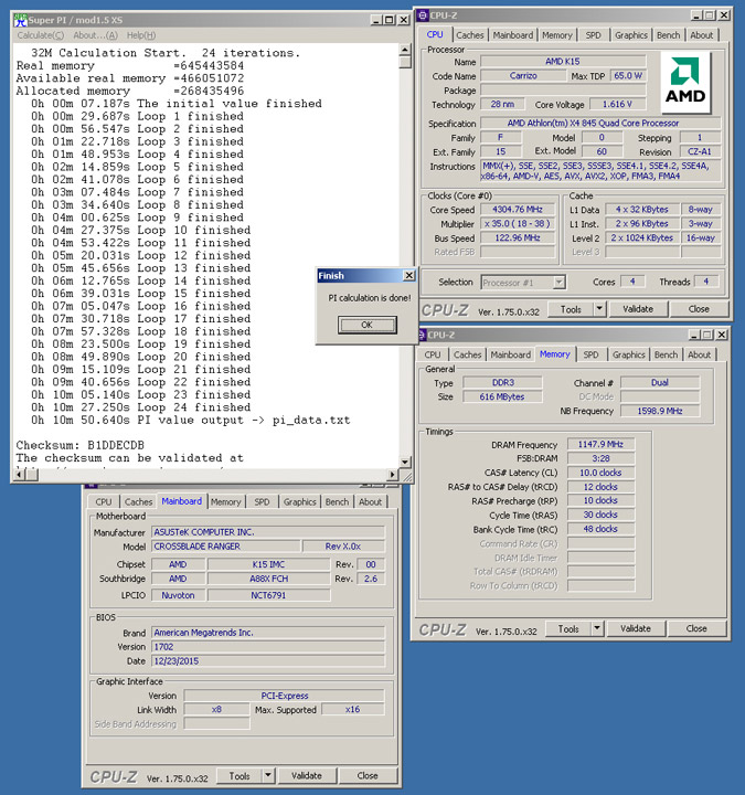 Athlon X4 845 (Carrizo) — разгон