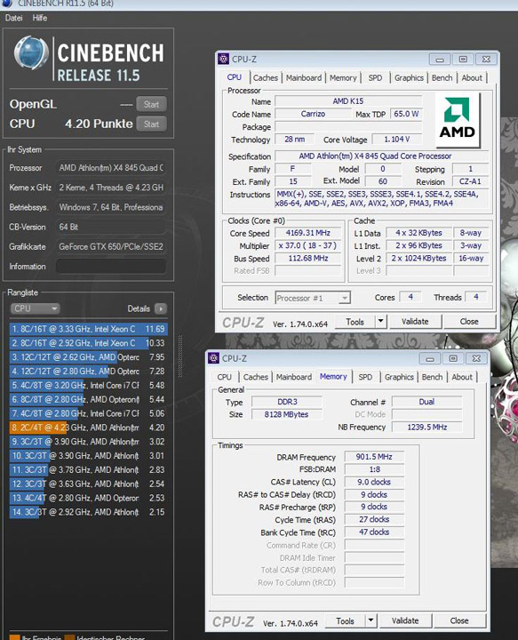 Athlon X4 845 (Carrizo) — разгон