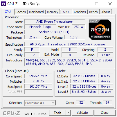 Разгон AMD Ryzen Threadripper 2990WX