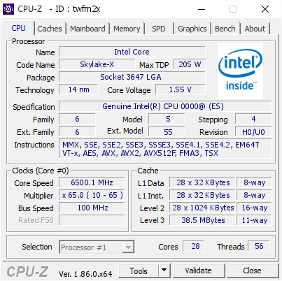 Рекорды Intel Xeon W-3175X