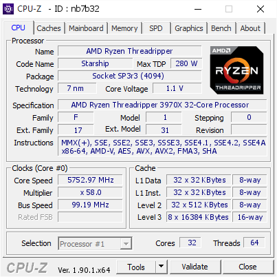 Разгон AMD Ryzen Threadripper 3000