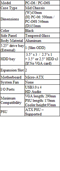 Корпус Lian Li PC-O6 - характеристики