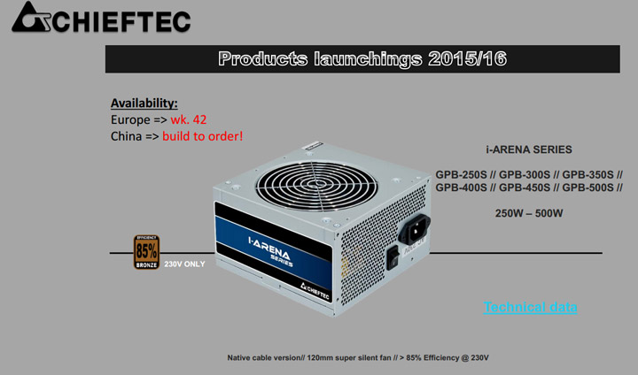 Блок питания Chieftec i-Arena GPB-S